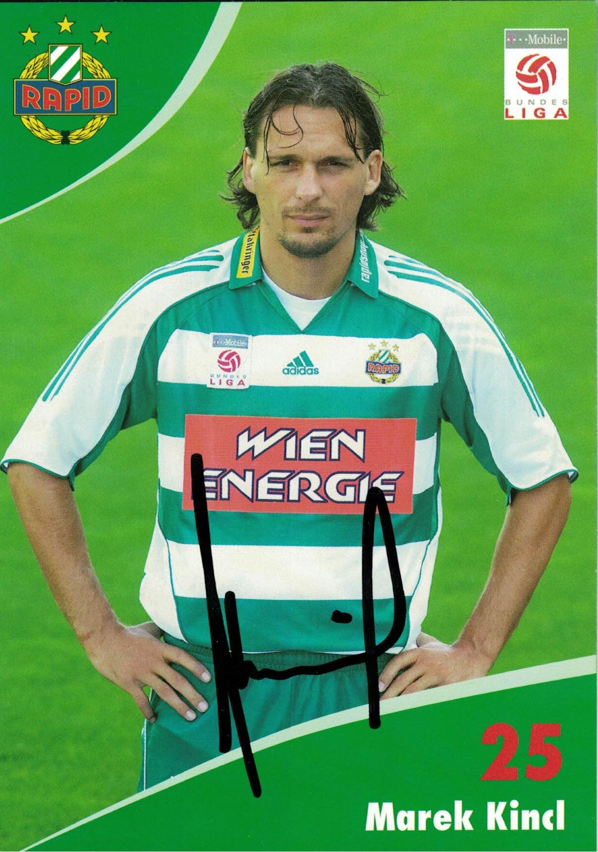 Marek Kincl Rapid Wien 2006/07 Podpisova karta autogram
