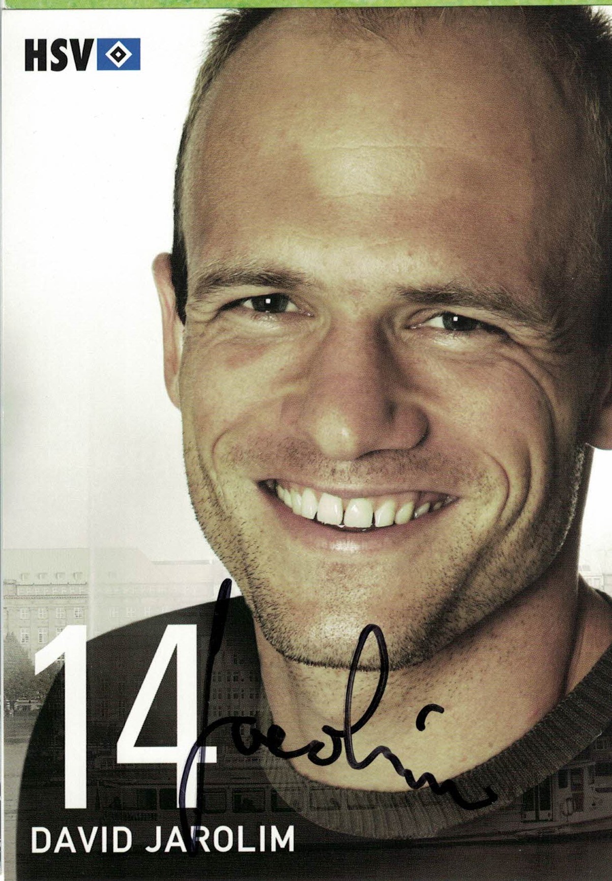 David Jarolim Hamburger SV 2008/09 Podpisova karta autogram
