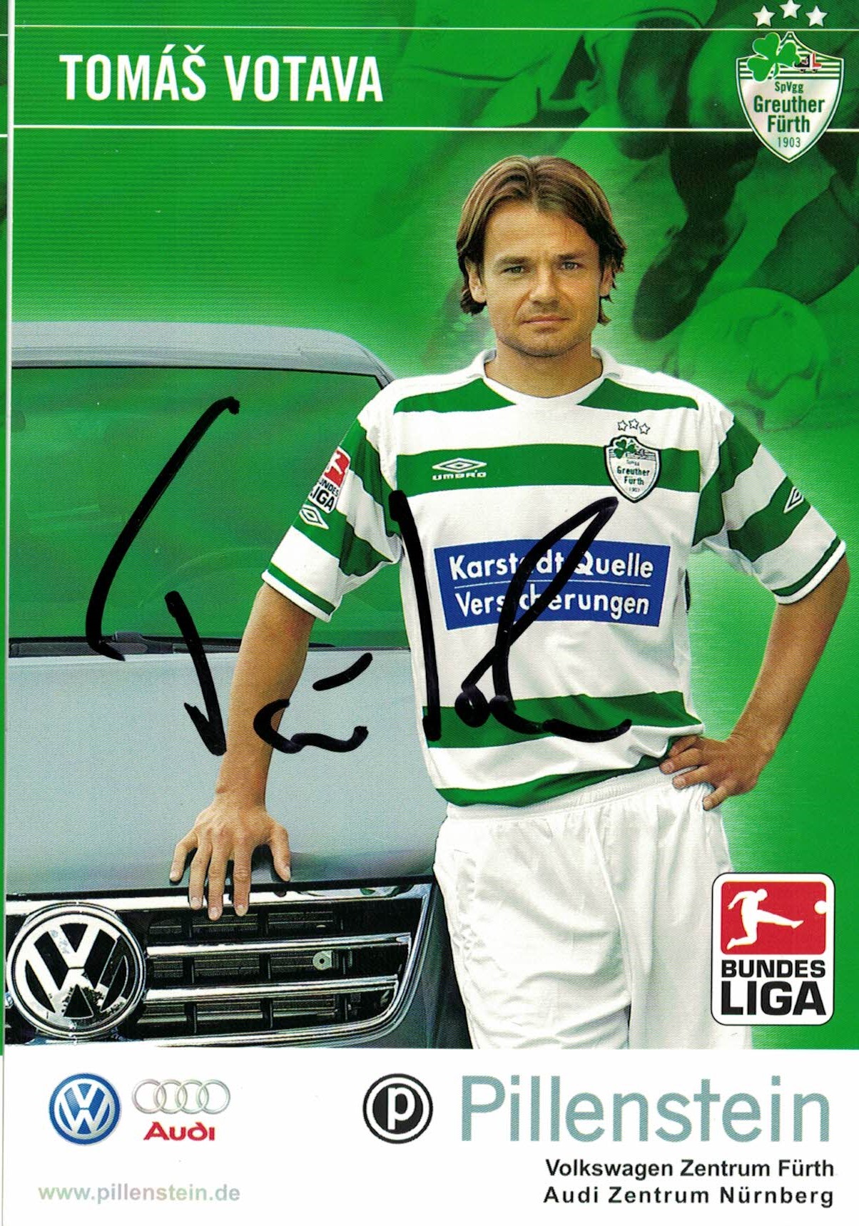 Tomas Votava Greuther Furth 2005/06 Podpisova karta autogram