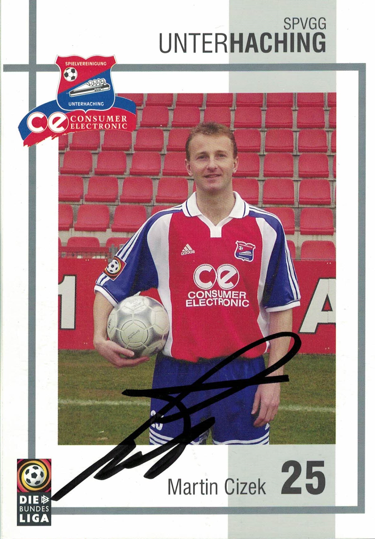 Martin Cizek Sp Vgg Unterhaching 2000/01 Podpisova karta autogram