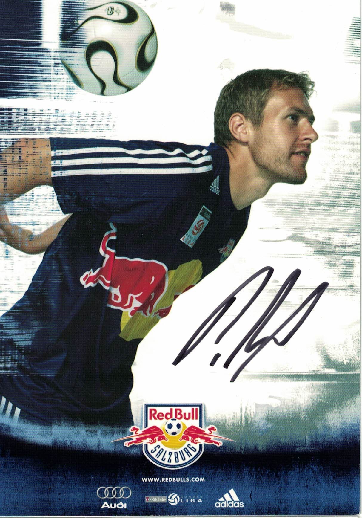Karel Pitak Red Bull Salzburg 2007/08 Podpisova karta autogram
