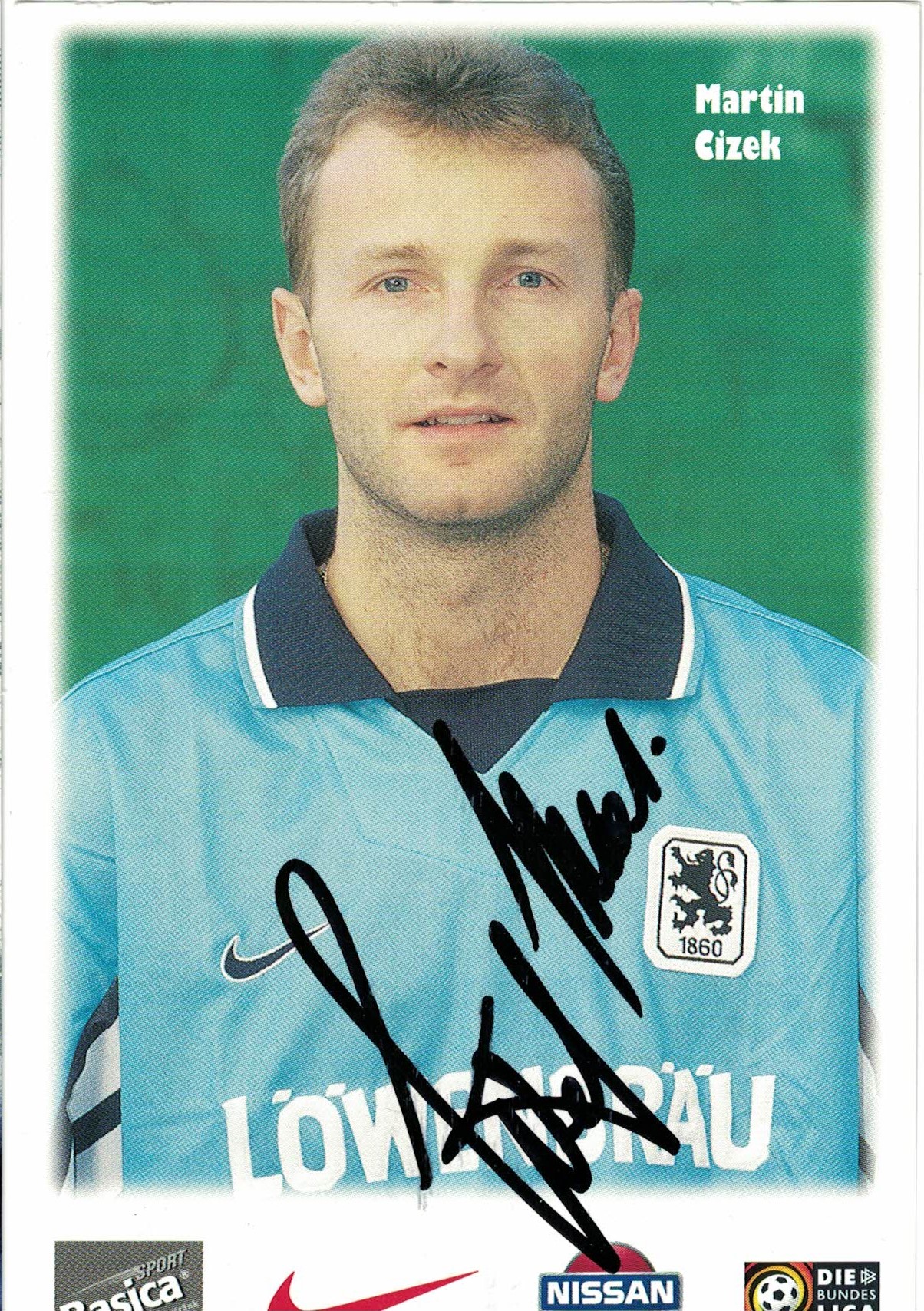Martin Cizek TSV 1860 Munchen 1998/99 Podpisova karta autogram