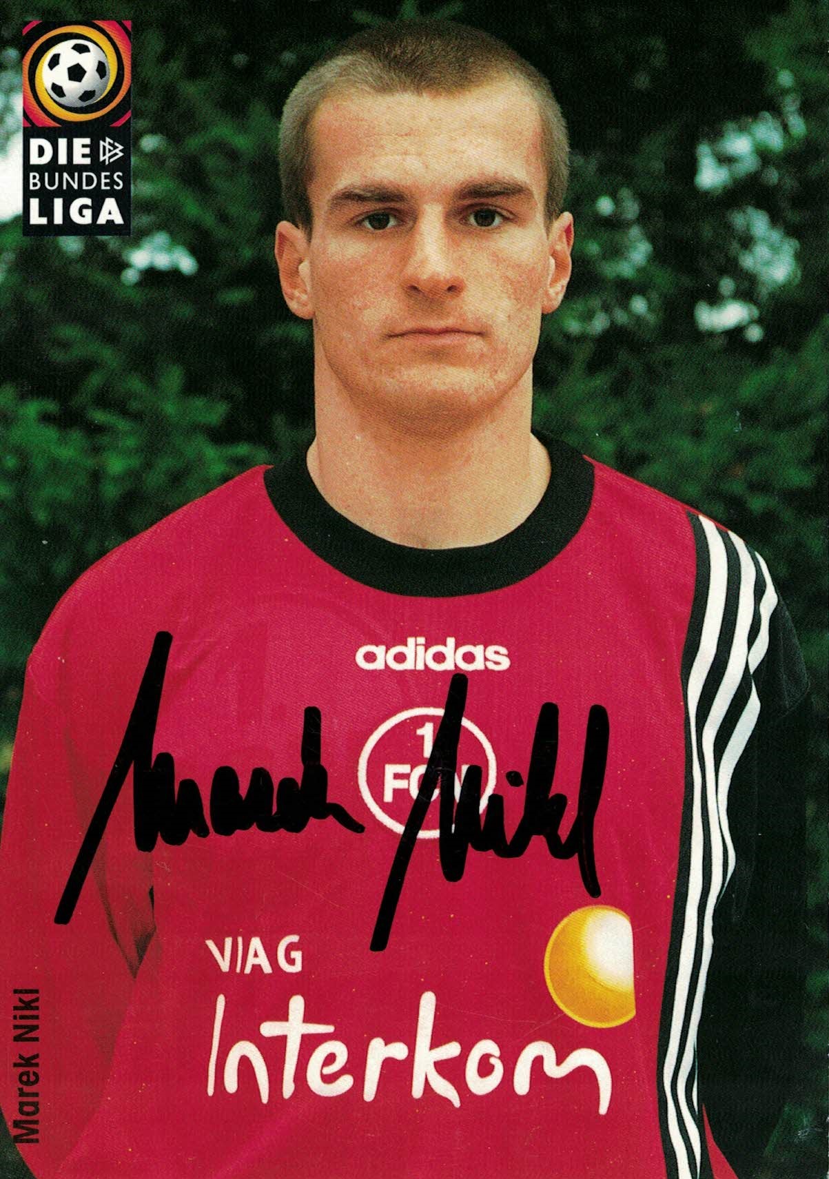 Marek Nikl 1. FC Nurnberg Podpisova karta autogram