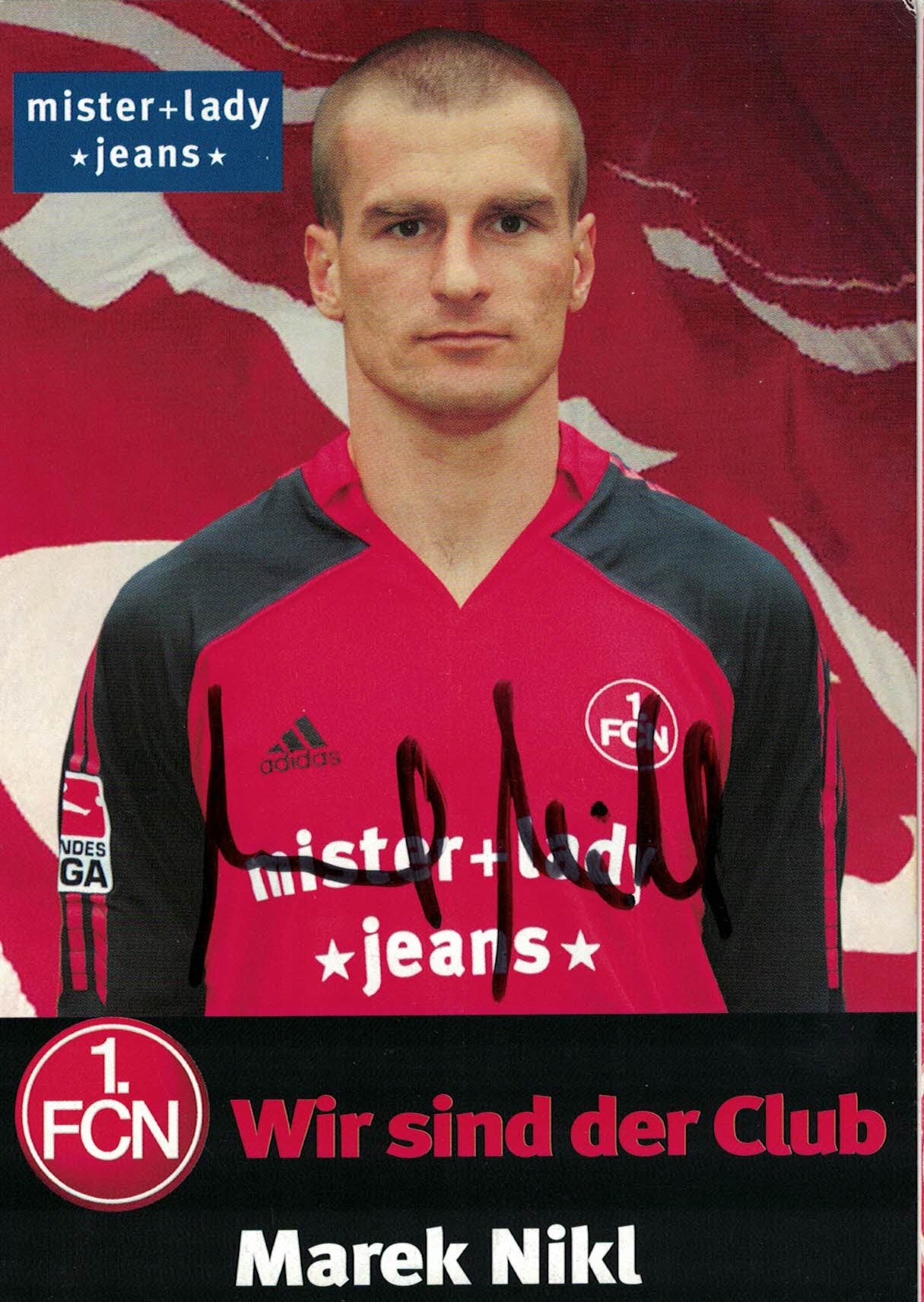 Marek Nikl 1. FC Nurnberg 2005/06 Podpisova karta autogram