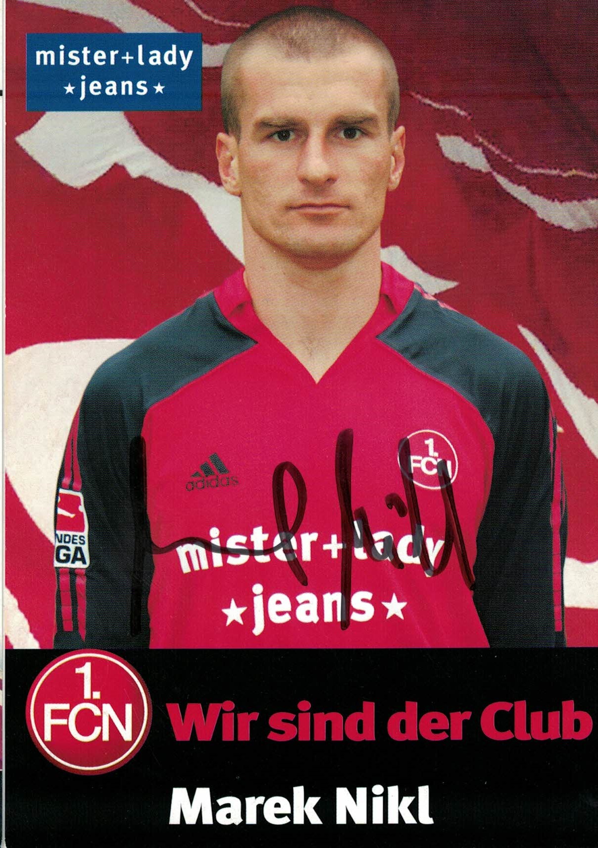 Marek Nikl 1. FC Nurnberg 2005/06 Podpisova karta autogram