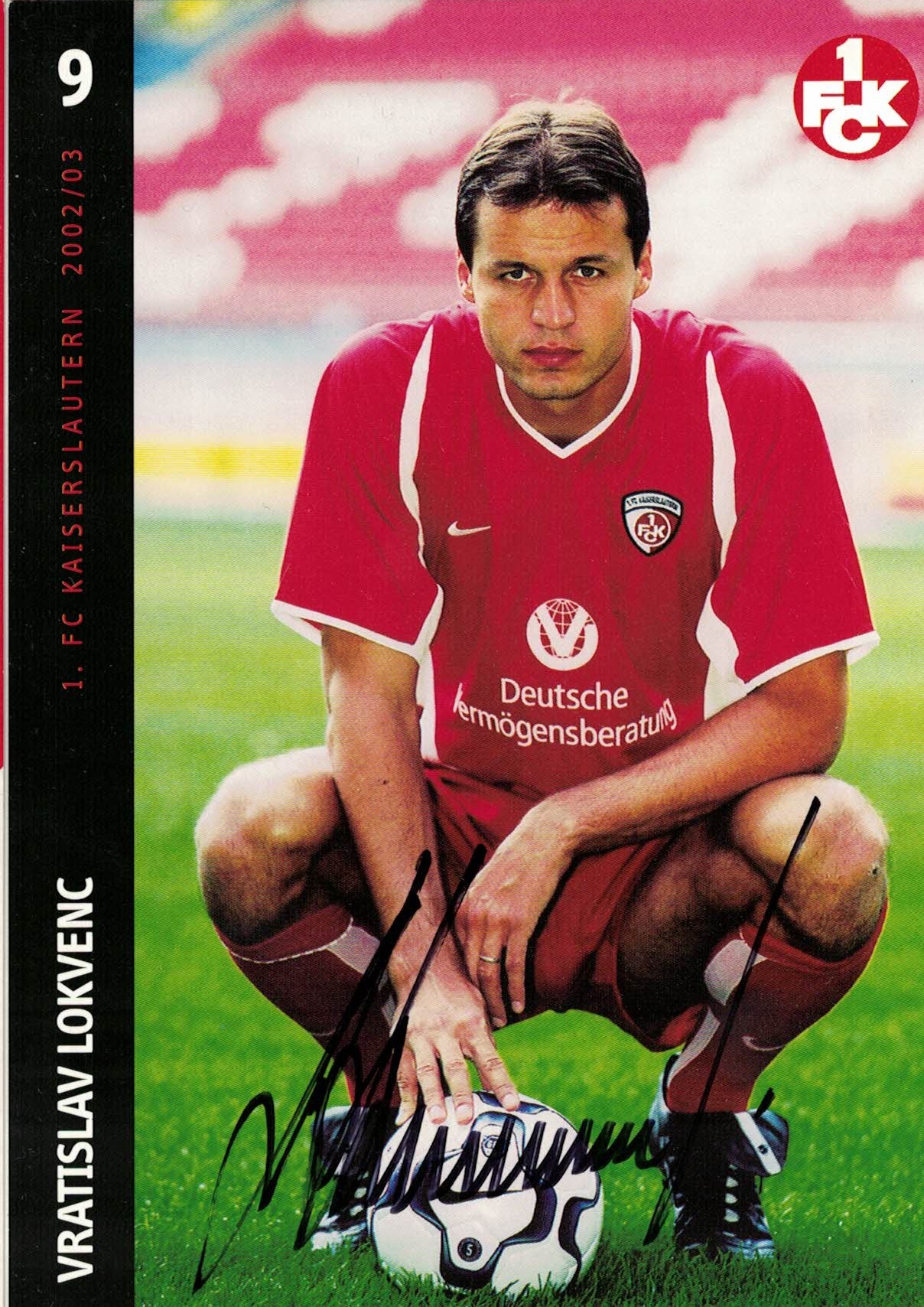 Vratislav Lokvenc 1. FC Kaiserslautern 2002/03 Podpisova karta autogram
