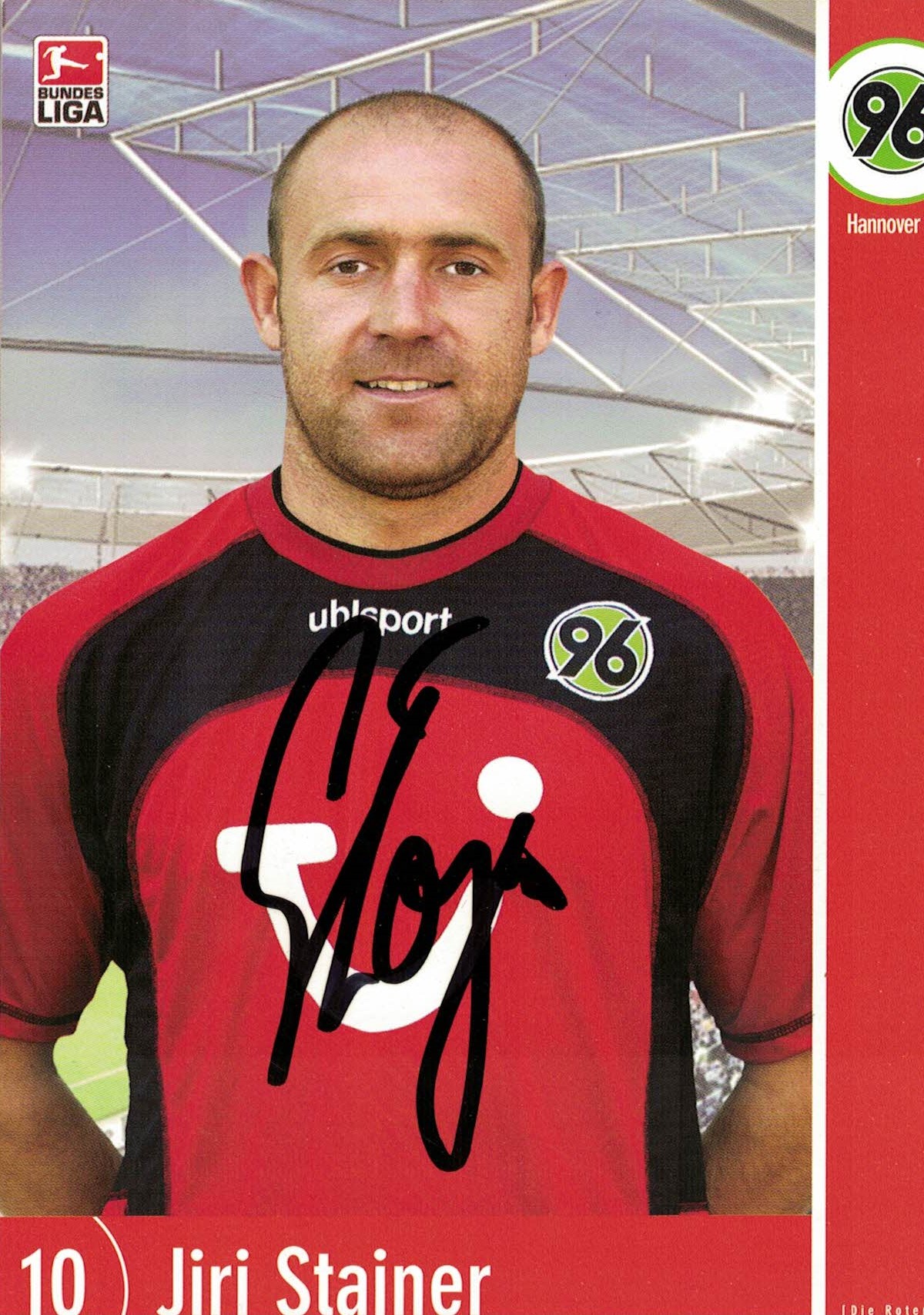 Jiri Stajner Hannover 96 2003/04 Podpisova karta autogram