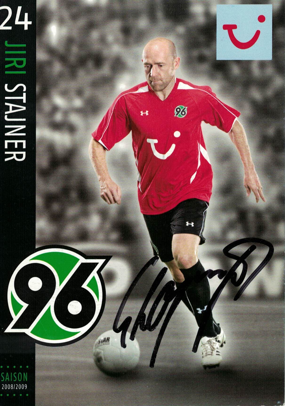 Jiri Stajner Hannover 96 2008/09 Podpisova karta autogram