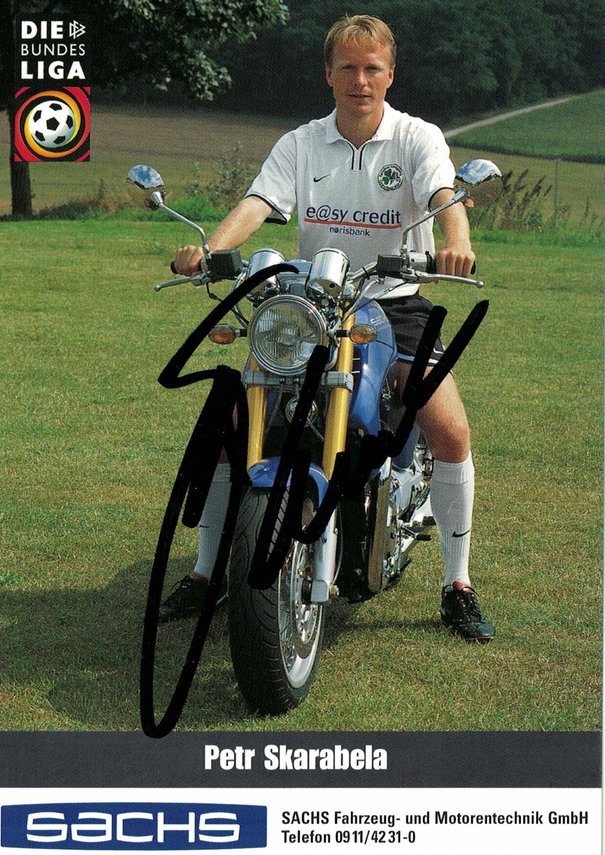 Petr Skarabela Greuther Furth 2001/02 Podpisova karta autogram