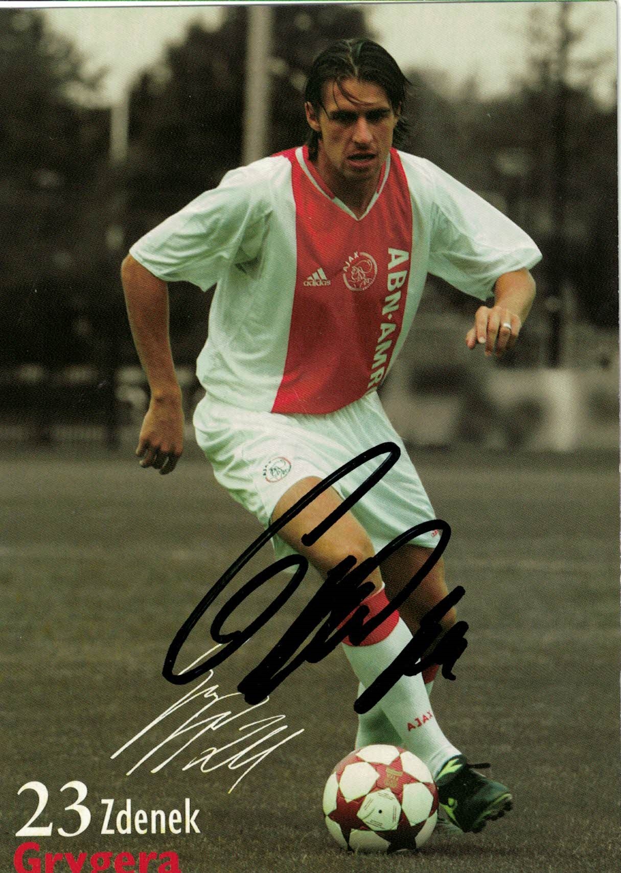 Zdenek Grygera Ajax Amsterdam 2004/05 Podpisova karta autogram