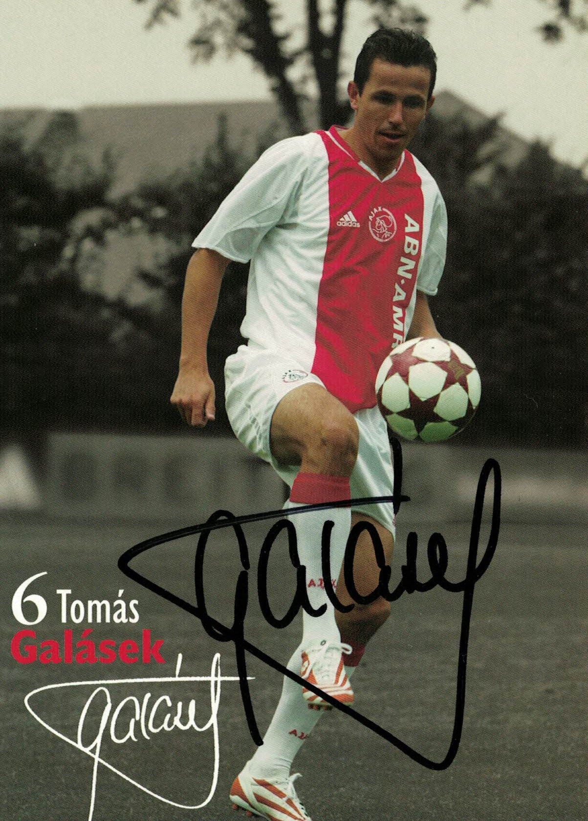 Tomas Galasek Ajax Amsterdam 2004/05 Podpisova karta autogram