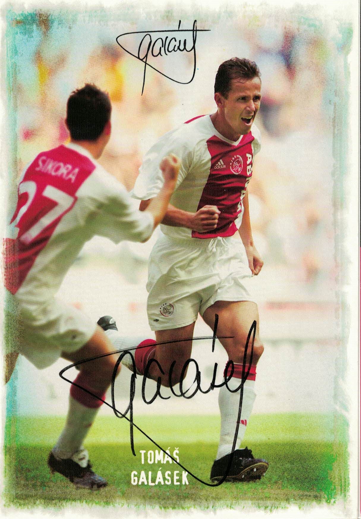 Tomas Galasek Ajax Amsterdam 2003/04 Podpisova karta autogram