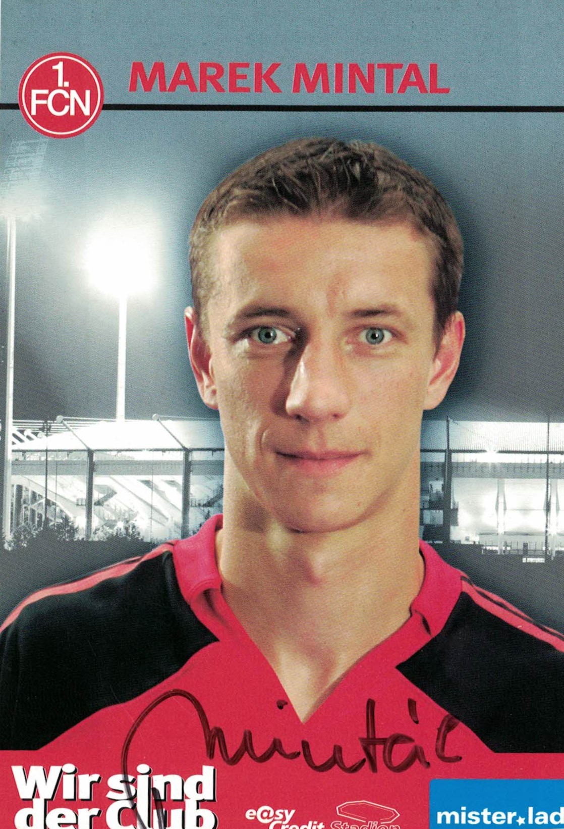 Marek Mintal 1. FC Nurnberg 2006/07 Podpisova karta autogram