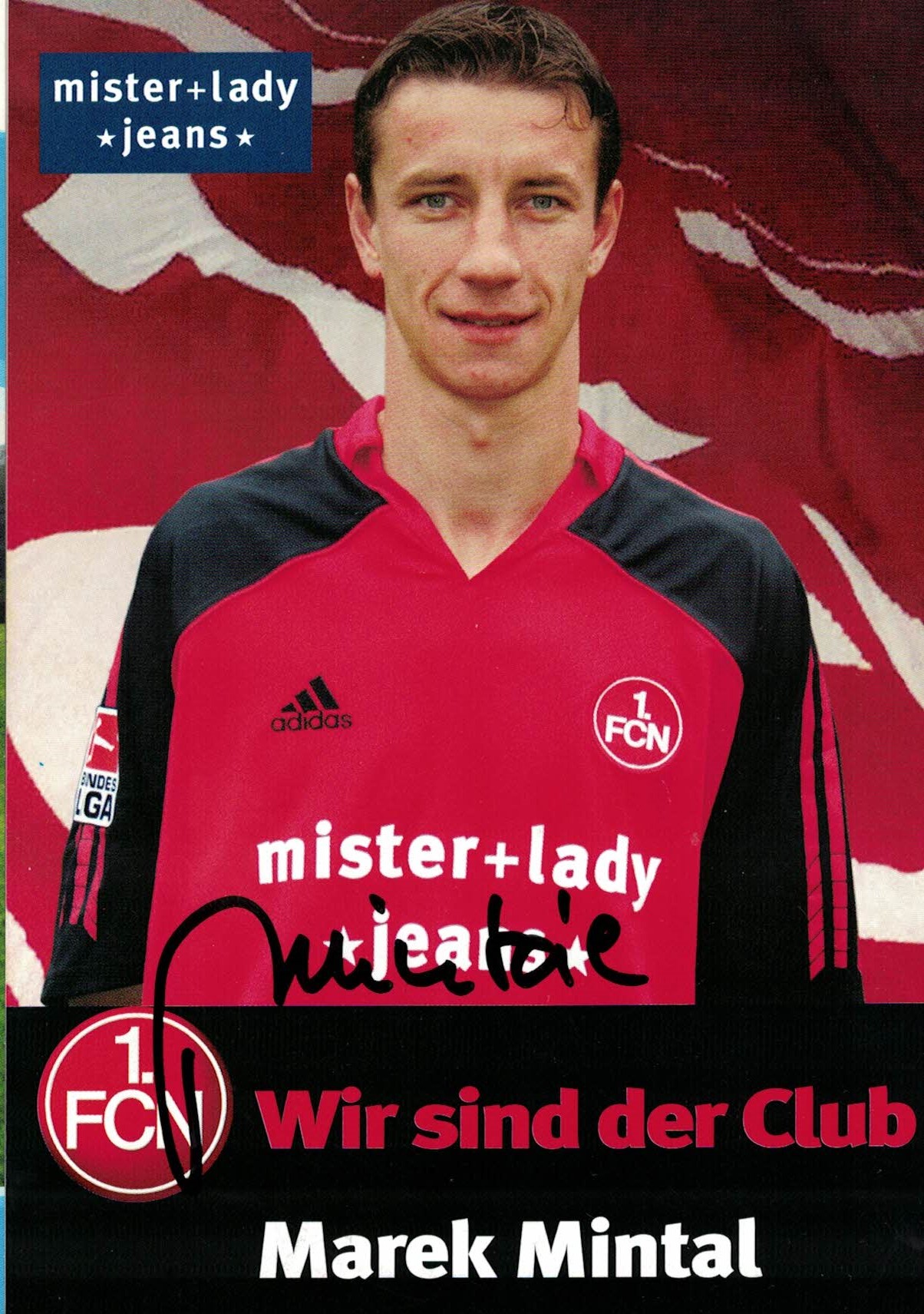 Marek Mintal 1. FC Nurnberg 2005/06 Podpisova karta autogram