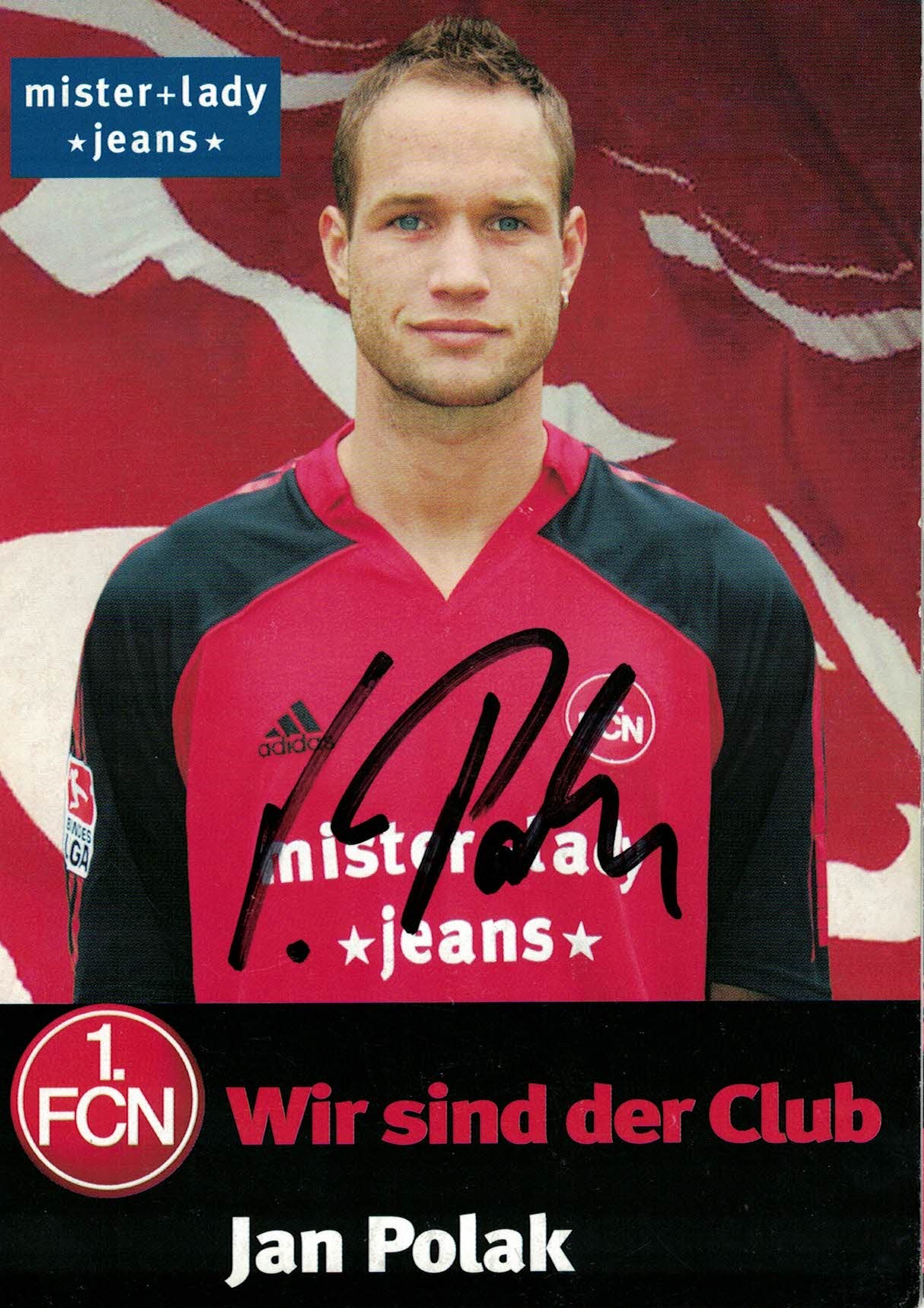 Jan Polak 1. FC Nurnberg 2005/06 Podpisova karta autogram