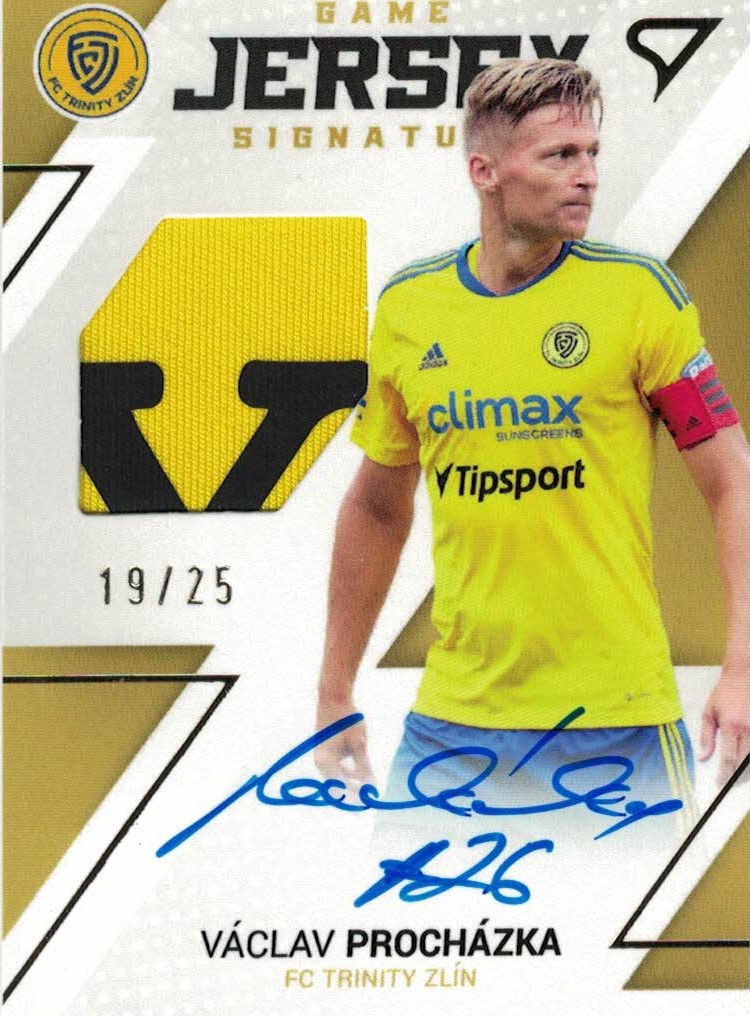 Vaclav Prochazka Zlin SportZoo FORTUNA:LIGA 2022/23 1. serie Game Jersey Auto /25 #GJS-VP