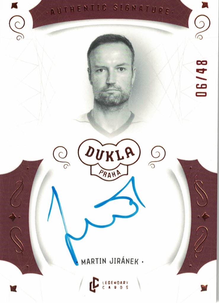 Martin Jiranek Dukla Praha Bravo Dukla Legendary Cards Authentic Signature Orange /48 #AS-JIM