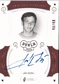 Jan Kozak Dukla Praha Bravo Dukla Legendary Cards Authentic Signature Orange /48 #AS-KON