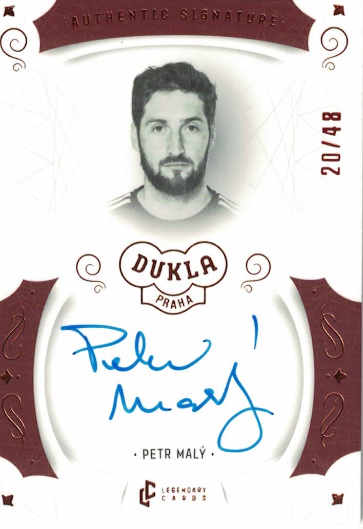 Petr Maly Dukla Praha Bravo Dukla Legendary Cards Authentic Signature Orange /48 #AS-MAP