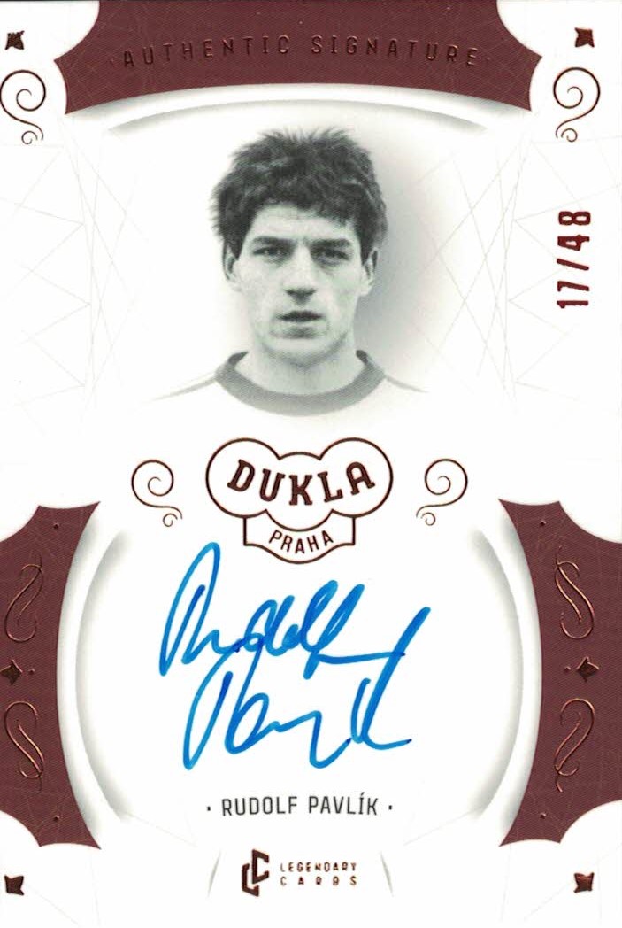 Rudolf Pavlik Dukla Praha Bravo Dukla Legendary Cards Authentic Signature Orange /48 #AS-PAR