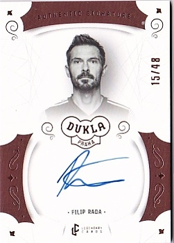 Filip Rada Dukla Praha Bravo Dukla Legendary Cards Authentic Signature Orange /48 #AS-RAF