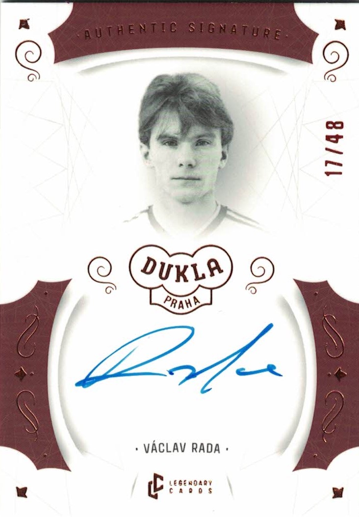 Vaclav Rada Dukla Praha Bravo Dukla Legendary Cards Authentic Signature Orange /48 #AS-RAV