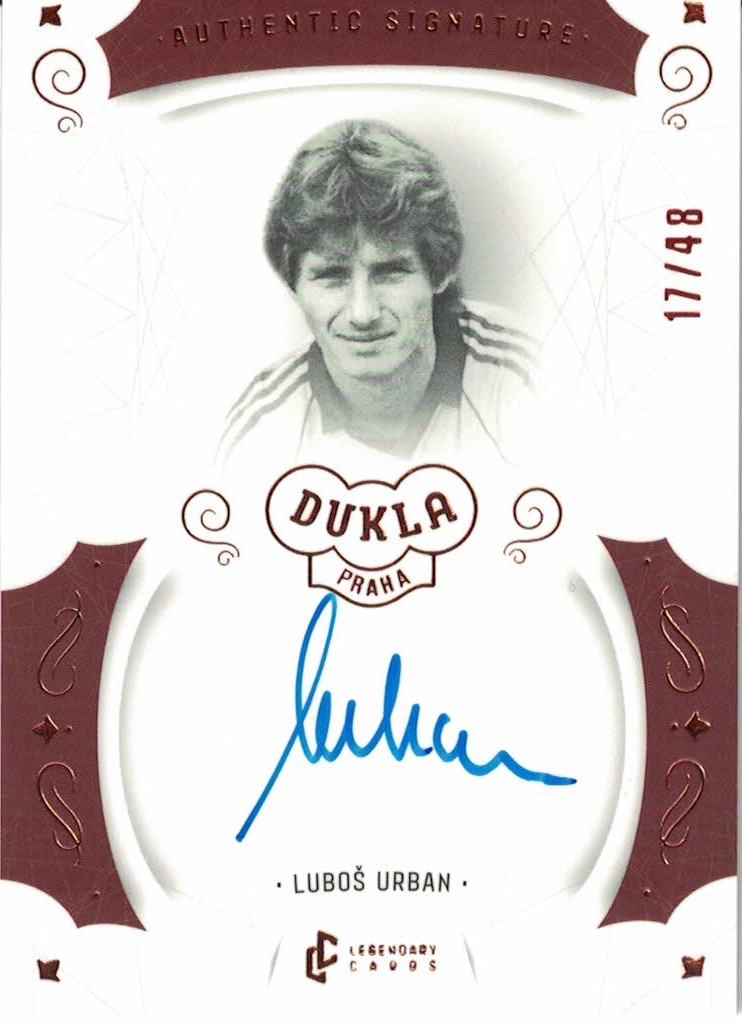 Lubos Urban Dukla Praha Bravo Dukla LC Authentic Signature Orange /48 #AS-URL