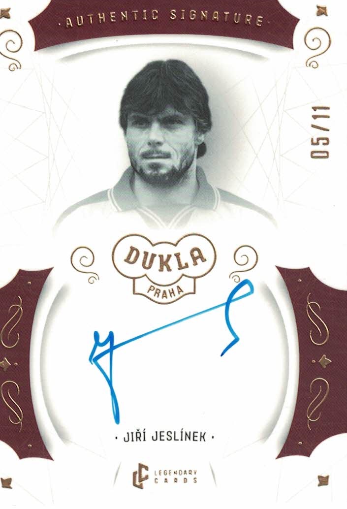 Jiri Jeslinek Dukla Praha Bravo Dukla Legendary Cards Authentic Signature Gold Mat /11 #AS-JEI