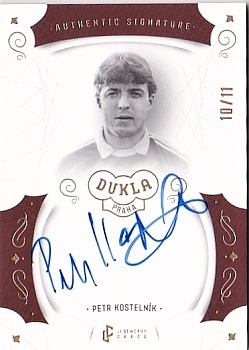 Petr Kostelnik Dukla Praha Bravo Dukla Legendary Cards Authentic Signature Gold Mat /11 #AS-KOE