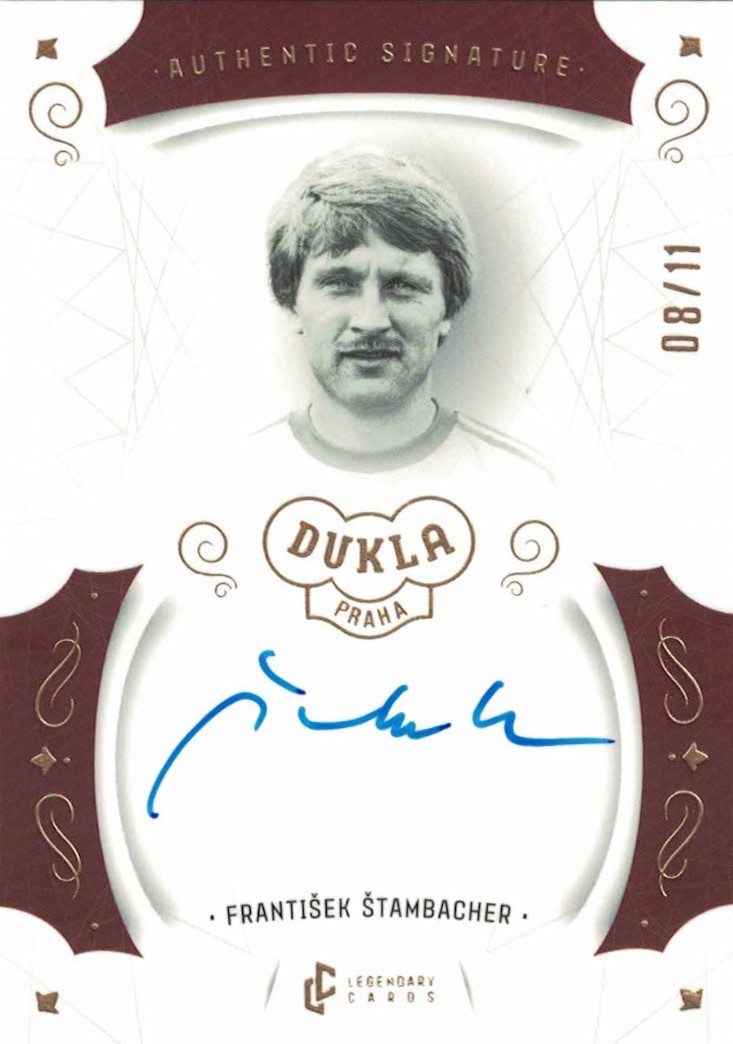 Frantisek Stambacher Dukla Praha Bravo Dukla Legendary Cards Authentic Signature Gold Mat /11 #AS-STF