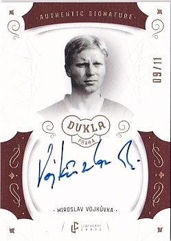 Miroslav Vojkuvka Dukla Praha Bravo Dukla Legendary Cards Authentic Signature Gold Mat /11 #AS-VOM