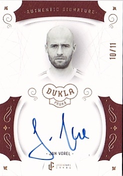 Jan Vorel Dukla Praha Bravo Dukla Legendary Cards Authentic Signature Gold Mat /11 #AS-VOJ