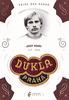 Josef Novak Dukla Praha Bravo Dukla Legendary Cards Pride and Honor Gold Mat /11 #PH-NOJ