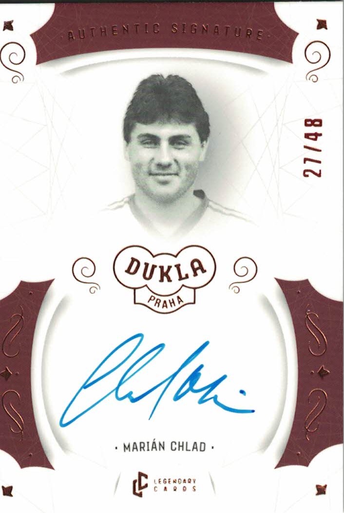 Marian Chlad Dukla Praha Bravo Dukla Legendary Cards Authentic Signature Orange /48 #AS-CHM