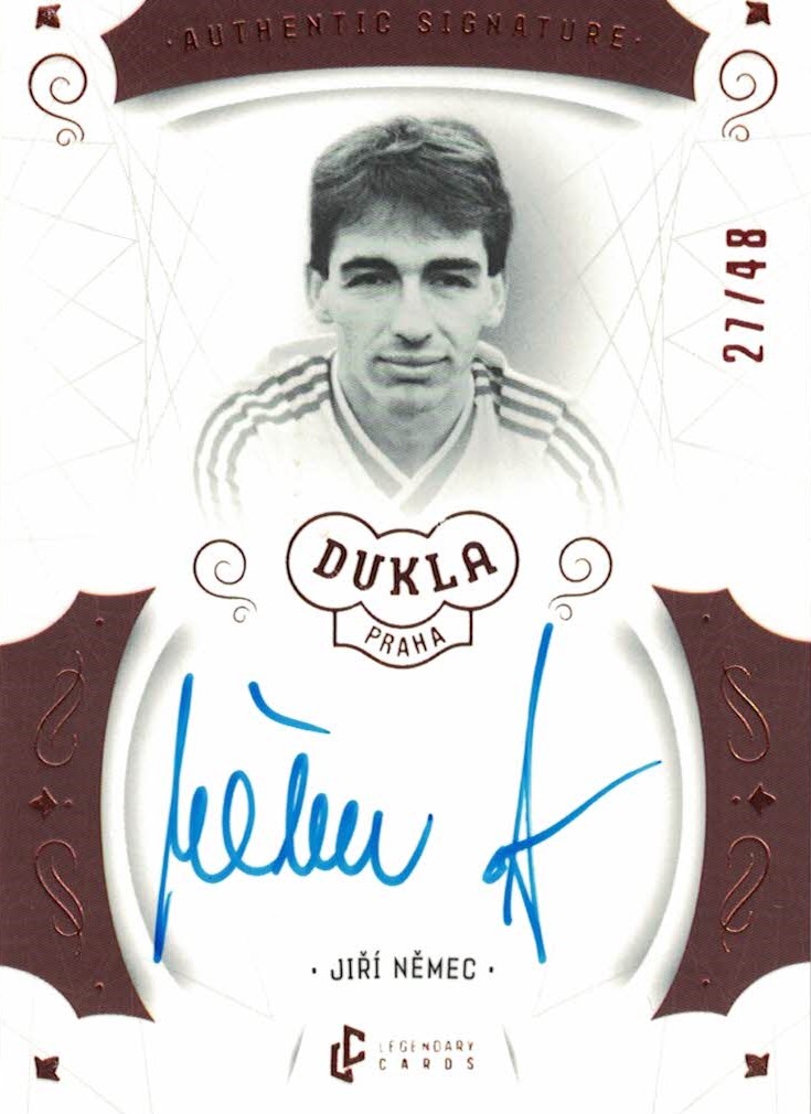 Jiri Nemec Dukla Praha Bravo Dukla Legendary Cards Authentic Signature Orange /48 #AS-NEI