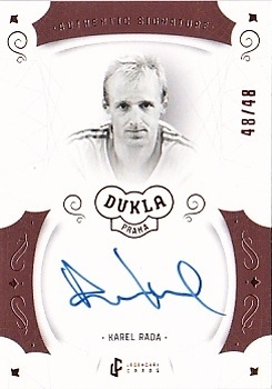 Karel Rada Dukla Praha Bravo Dukla Legendary Cards Authentic Signature Orange /48 #AS-RAK