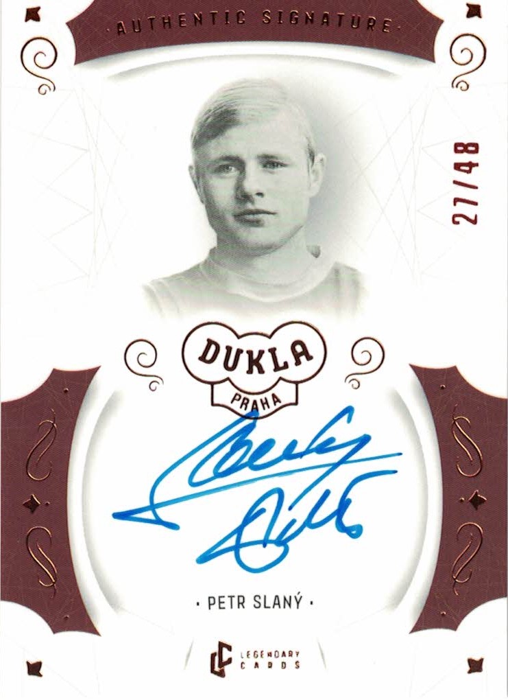Petr Slany Dukla Praha Bravo Dukla Legendary Cards Authentic Signature Orange /48 #AS-SLP