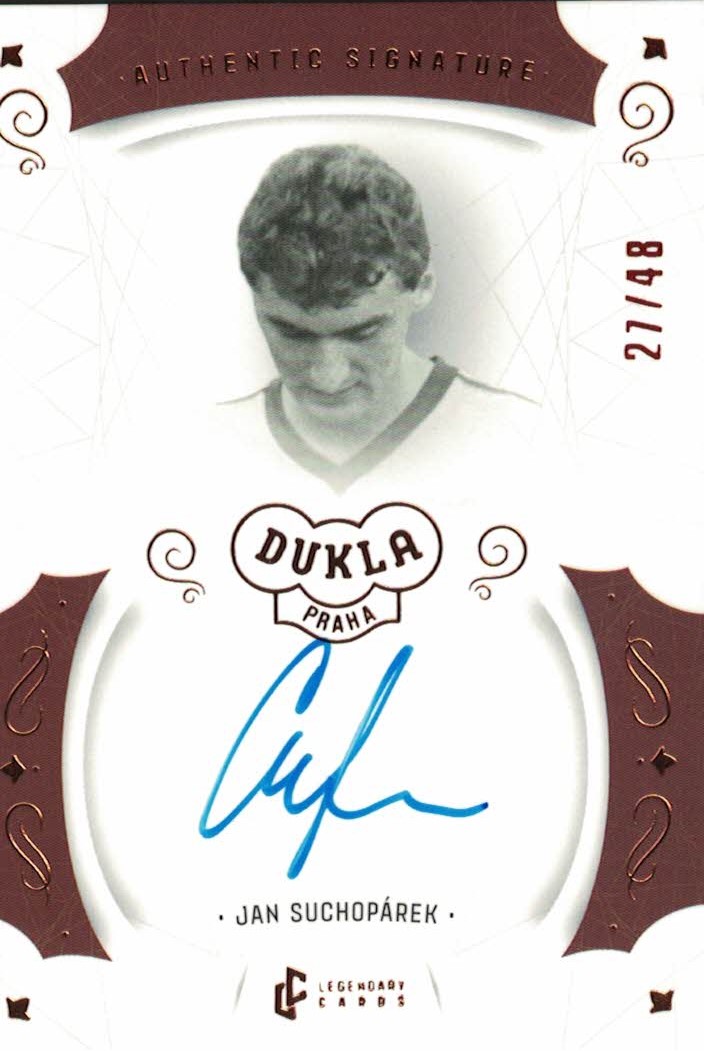 Jan Suchoparek Dukla Praha Bravo Dukla Legendary Cards Authentic Signature Orange /48 #AS-SUJ