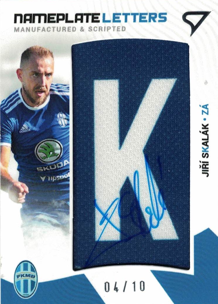 Jiri Skalak Mlada Boleslav SportZoo FORTUNA:LIGA 2022/23 1. serie Nameplate Letters /10 #NL-JS