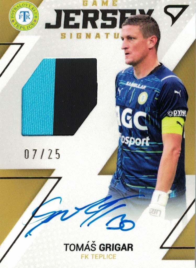 Tomas Grigar Teplice SportZoo FORTUNA:LIGA 2022/23 1. serie Game Jersey Auto /25 #GJS-TG