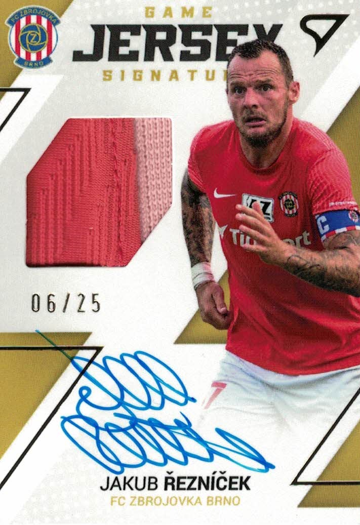 Jakub Reznicek Brno SportZoo FORTUNA:LIGA 2022/23 1. serie Game Jersey Auto /25 #GJS-JR