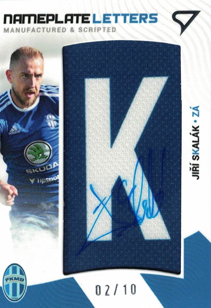 Jiri Skalak Mlada Boleslav SportZoo FORTUNA:LIGA 2022/23 1. serie Nameplate Letters /10 #NL-JS