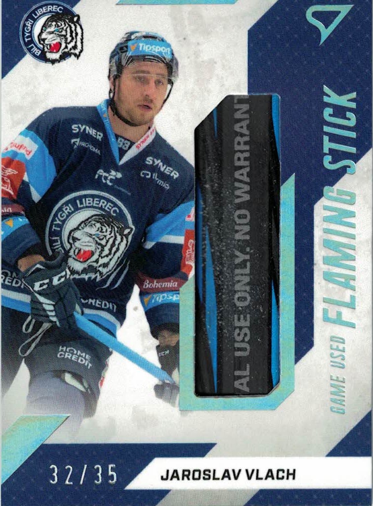 Jaroslav Vlach Liberec Tipsport ELH 2022/23 SportZoo 1. serie Flaming Stick /35 #FS-JV