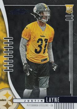 Justin Layne Pittsburgh Steelers 49ers 2019 Panini Absolute Football Rookie #184