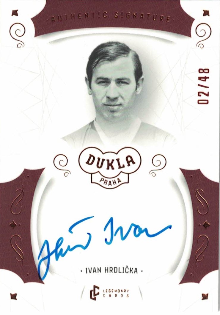 Ivan Hrdlicka Dukla Praha Bravo Dukla Legendary Cards Authentic Signature Orange /48 #AS-HRI