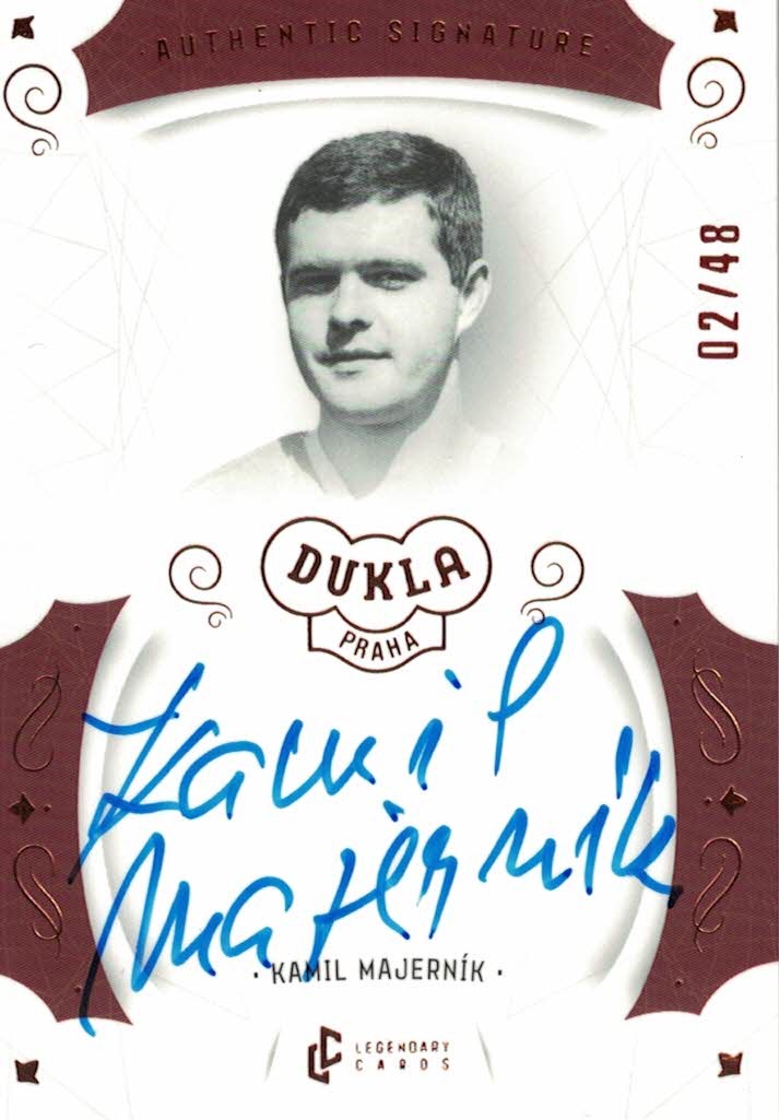Kamil Majernik Dukla Praha Bravo Dukla Legendary Cards Authentic Signature Orange /48 #AS-MAK