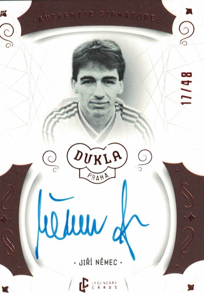 Jiri Nemec Dukla Praha Bravo Dukla Legendary Cards Authentic Signature Orange /48 #AS-NEI