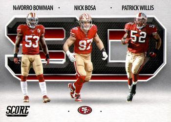 Navorro Bowman/Nick Bosa/Patrick San Francisco 49ers 2021 Panini Score NFL 3D #14