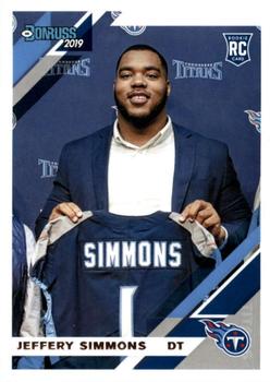 Jeffery Simmons Tennessee Titans RC 2019 Donruss NFL #258