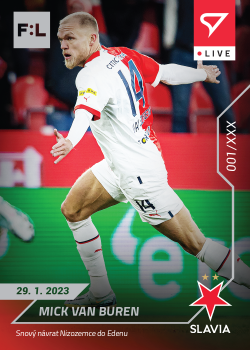 Předprodej - Mick van Buren Slavia Praha FORTUNA:LIGA 2022/23 LIVE #L-066